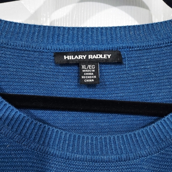 Hilary Radley Blue Crew Neckline Long Sleeve Sweater in Size XL - Picture 2 of 14
